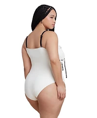 Eloquii Plus Ruched Bandeau One Piece