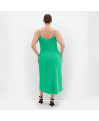 City Chic Women's Sadie Satin Slip Dress