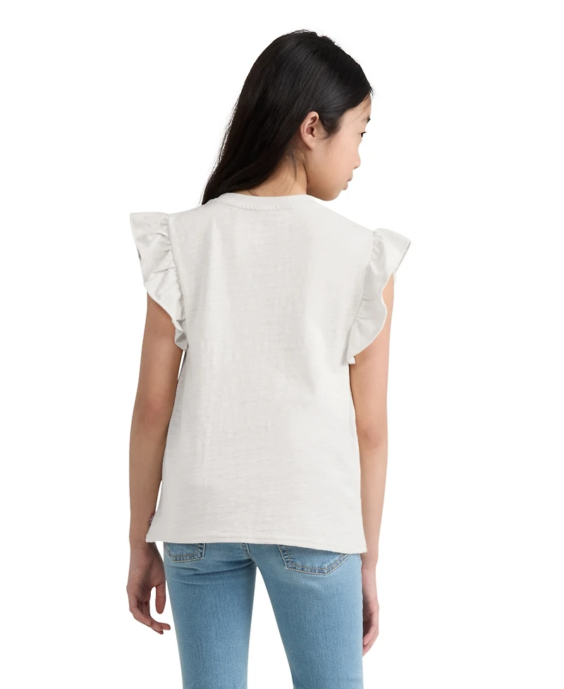 Levi's Girls' 7-16 Coastal Flutter Sleeve Graphic T-Shirt
