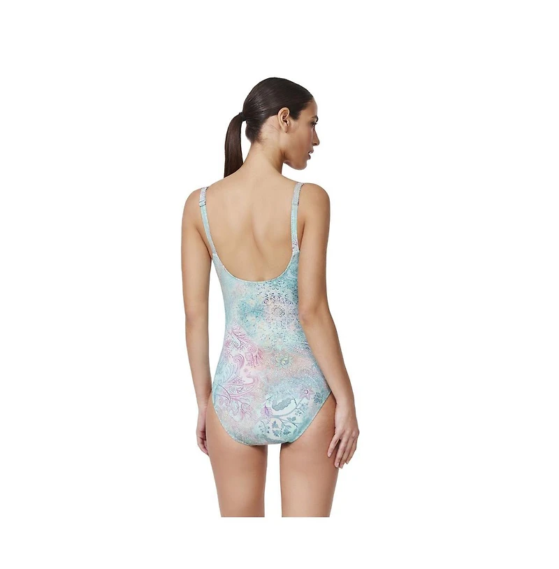 Profile by Gottex Women's Souk Shirred Peasant One Piece