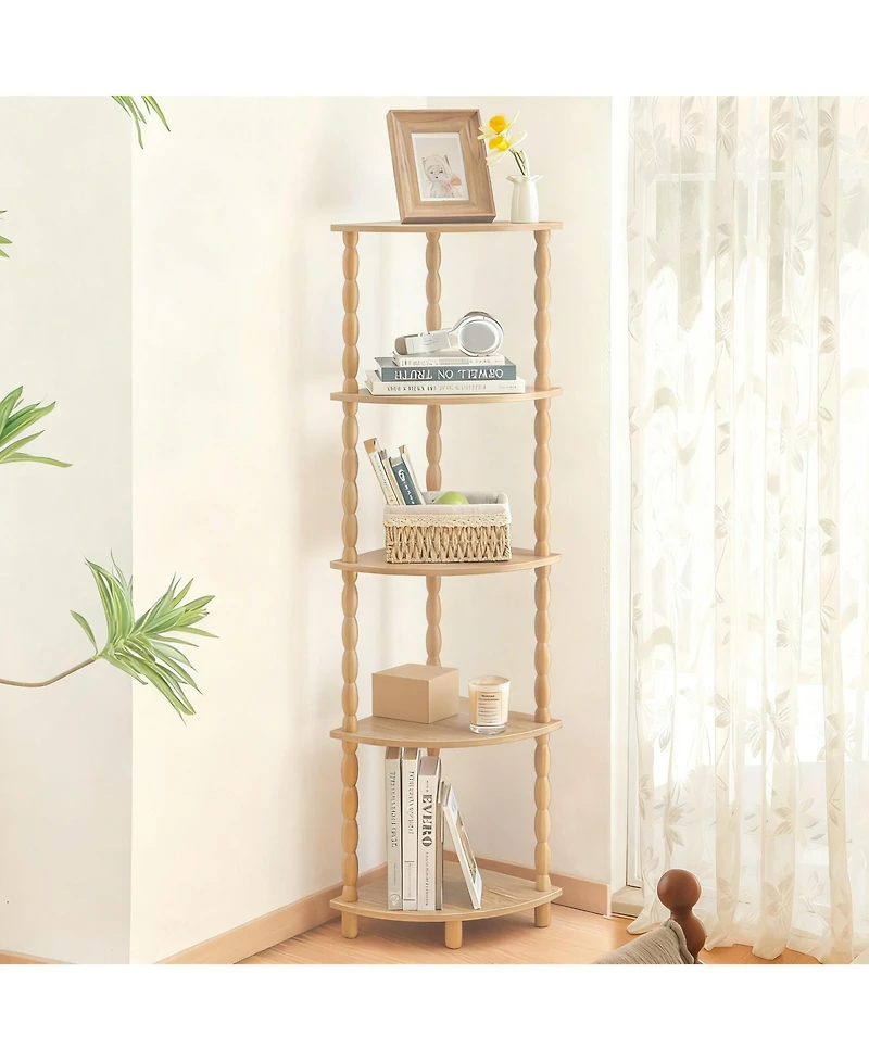 Yigii Corner Shelf Plant Stand Storage Organizer Bedroom Bathroom Living Room