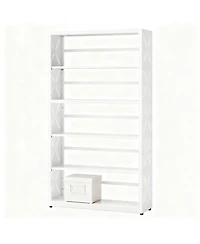 Yigii 5 Tier Metal Bookcase Adjustable Shelves Storage Shelf Unit