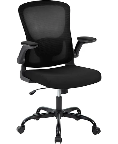gaomon Ergonomic Office Chair with Lumbar Support,Mesh High Back Rolling Computer Chair for Desk,Comfy Flip-up Arms Chair for Home Office