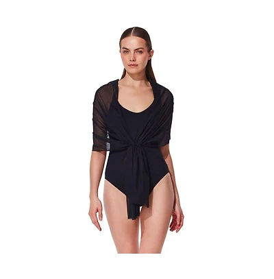 Gottex Women's Yuri Flower Multi-Way Mesh One Piece