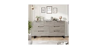 gaomon 7 Dresser for Bedroom, 55" Wide Dresser, Freestanding Horizontal Drawer with Storage