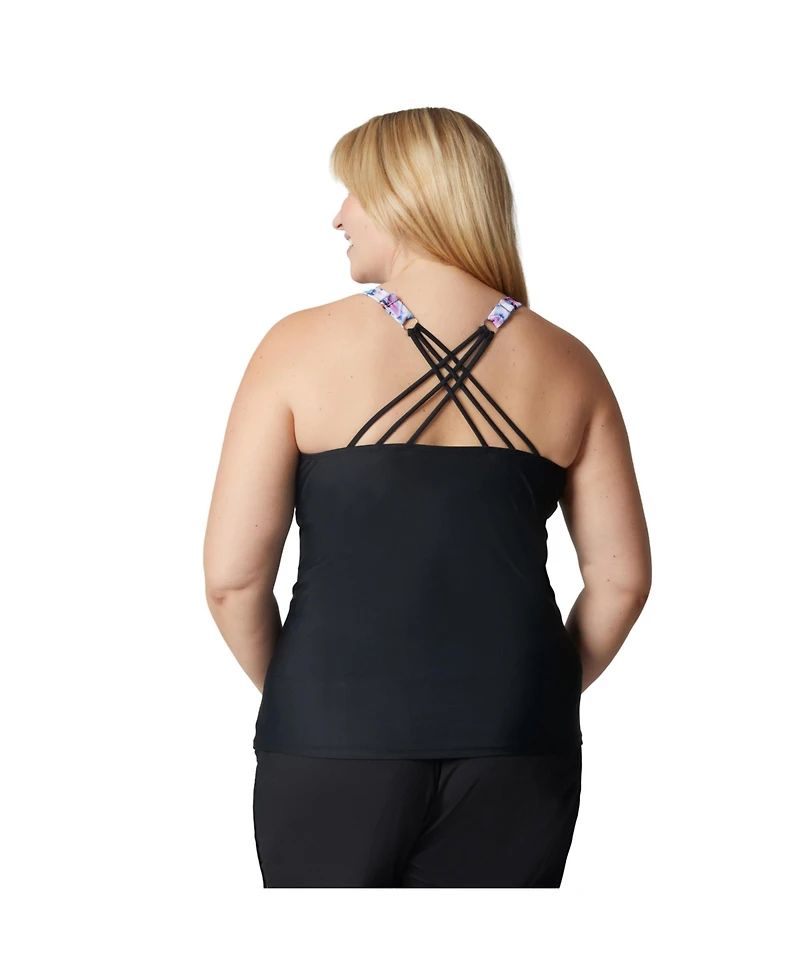 Free Country Plus Notch Front Tankini Top