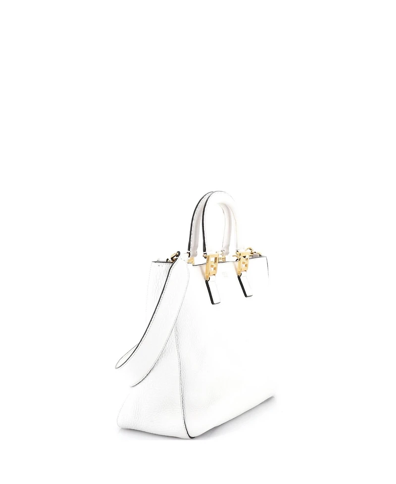 Pre-Owned Fendi Medium Selleria Ff Handle Tote Leather