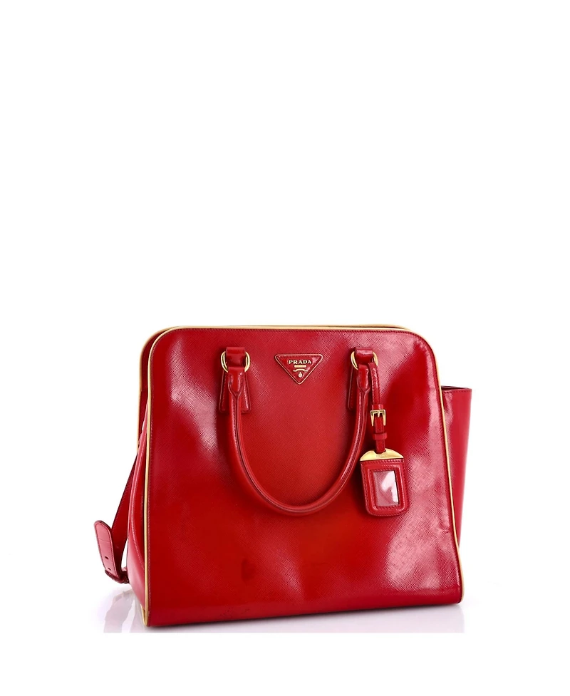 Pre-Owned Prada Medium Promenade Bag Vernice Saffiano Leather