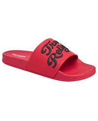 True Religion Men's Drake Script Logo Pool Slide