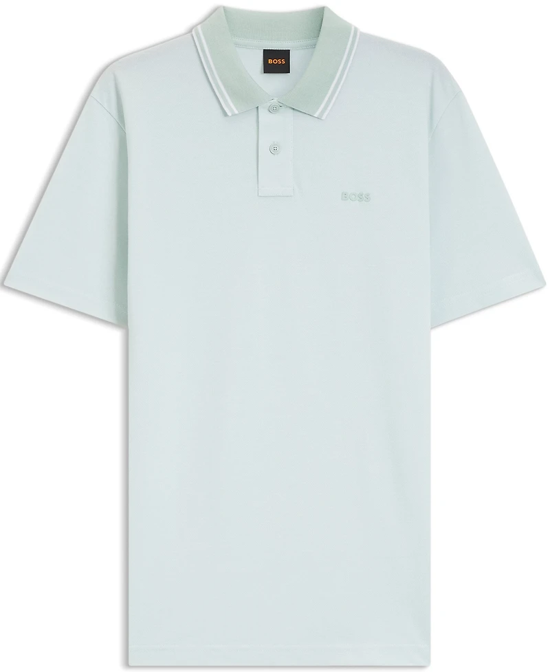 Boss by Hugo Men's Oxford-Pique Cotton Relaxed-Fit Polo Shirt
