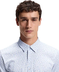 Boss By Hugo Men's Cotton-Blend Jersey Short-Sleeve Shirt