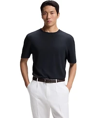 Boss By Hugo Men's Cotton Linen Regular-Fit T-Shirt