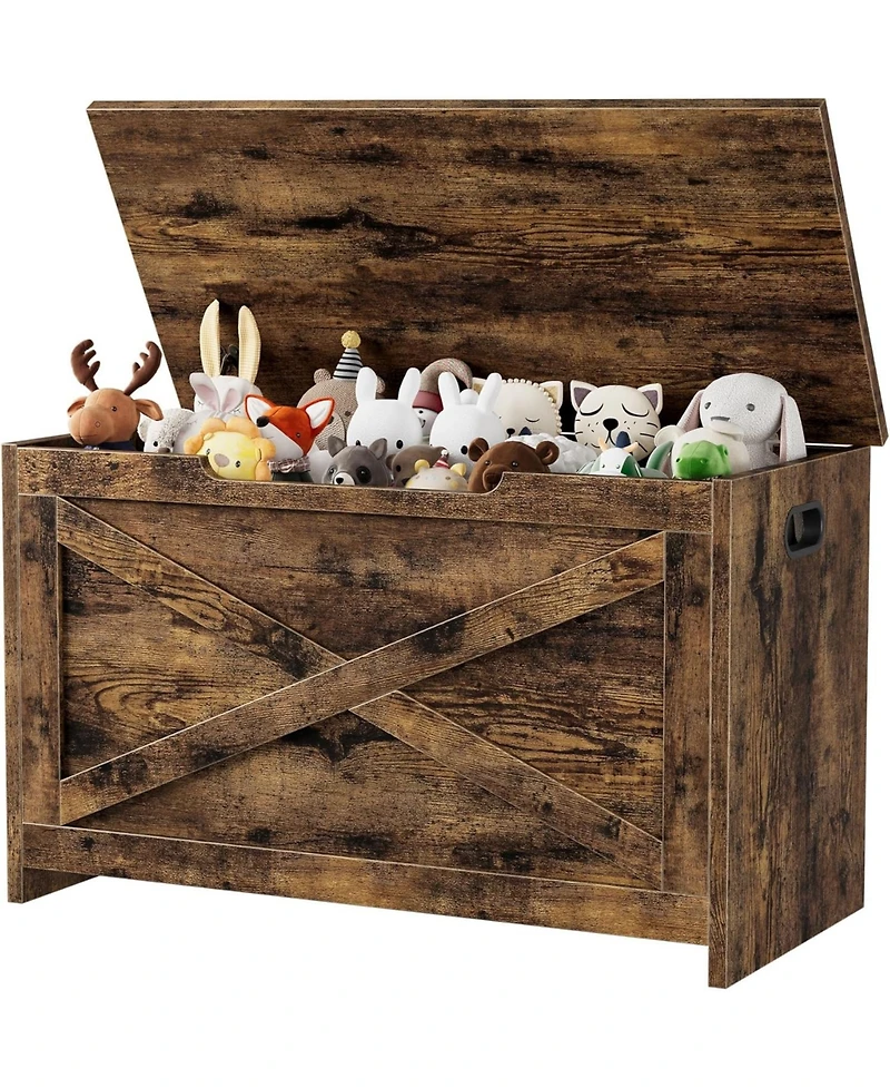 gaomon Wooden Storage Chest, Safety Hinge, Easy Assembly, Large Toy Bench, Entryway, Living Room
