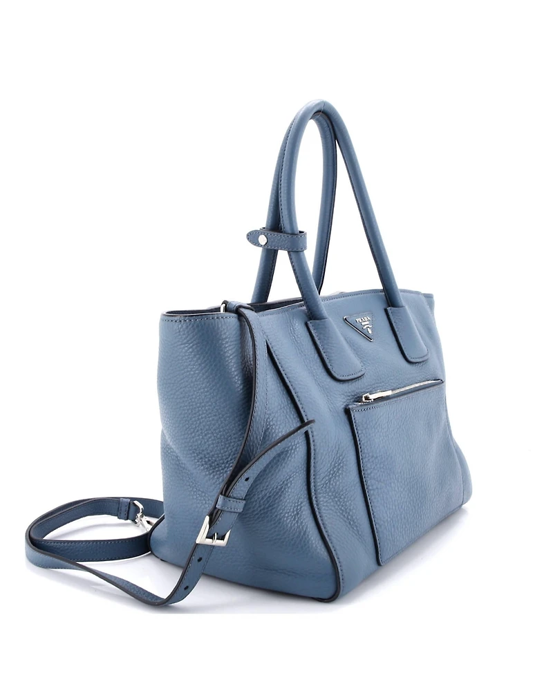 Pre-Owned Prada Front Pocket Wing Convertible Tote Vitello Daino