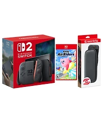 Nintendo Switch 2 Video Game Console with Kirby Air Riders and Protective Case Bundle
