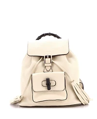 Pre-Owned Gucci Medium Bamboo Tassel Backpack Leather