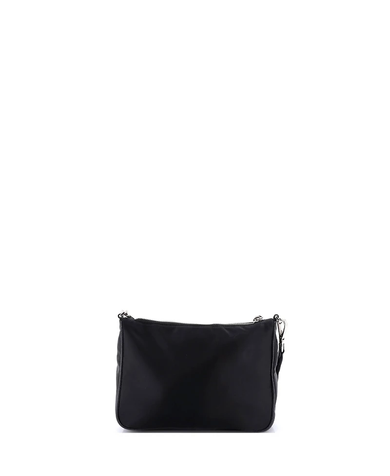 Pre-Owned Prada Small Double Pouch Convertible Crossbody Bag Tessuto