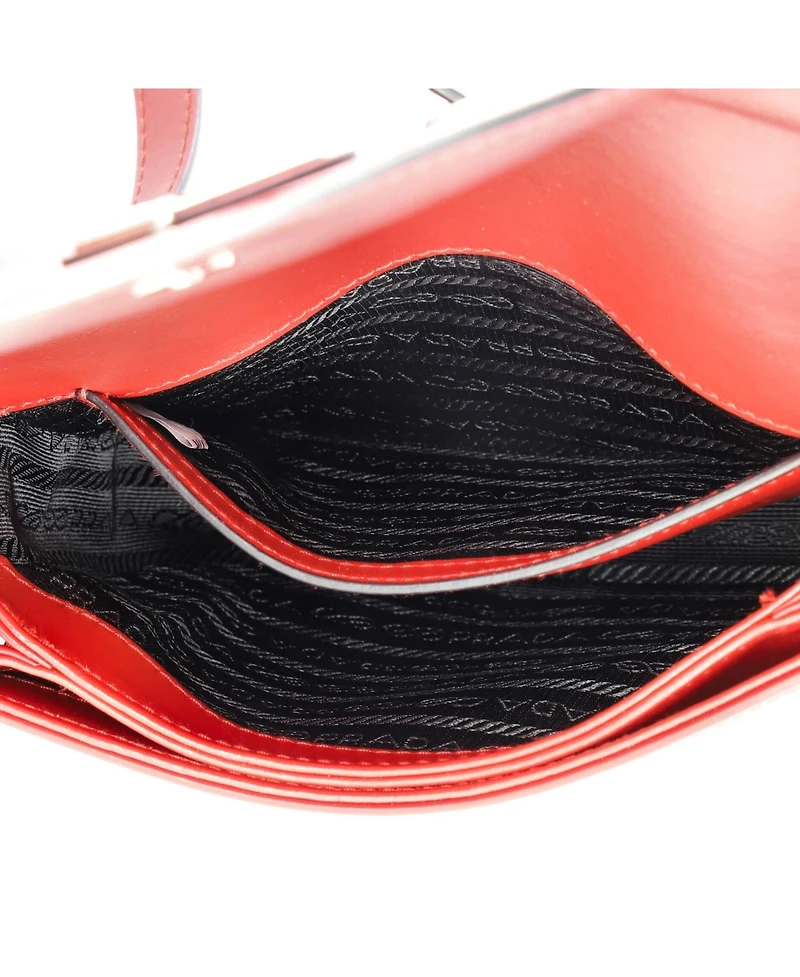 Pre-Owned Prada Small Full Flap Shoulder Bag Spazzolato Leather