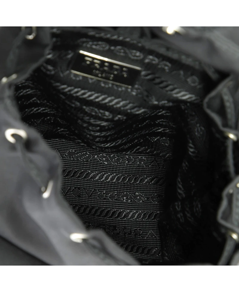 Pre-Owned Prada Mini Double Pocket Backpack Chain Shoulder Bag Re-Nylon