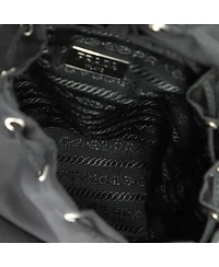 Pre-Owned Prada Mini Double Pocket Backpack Chain Shoulder Bag Re-Nylon