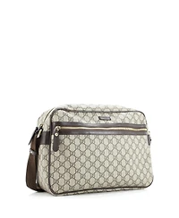 Pre-Owned Gucci Large Front Zip Camera Bag Gg Coated Canvas