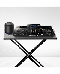 Mecale 32 x 20 Inch Portable Dj Table Stand with Adjustable Height and Foldable Frame