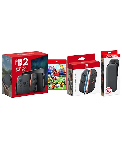 Nintendo Switch 2 Console with Mario Tennis Fever, Extra Joy-Cons and Protective Case Bundle