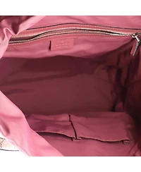 Pre-Owned Gucci Small Buckle Backpack Blooms Print Gg Coated Canvas