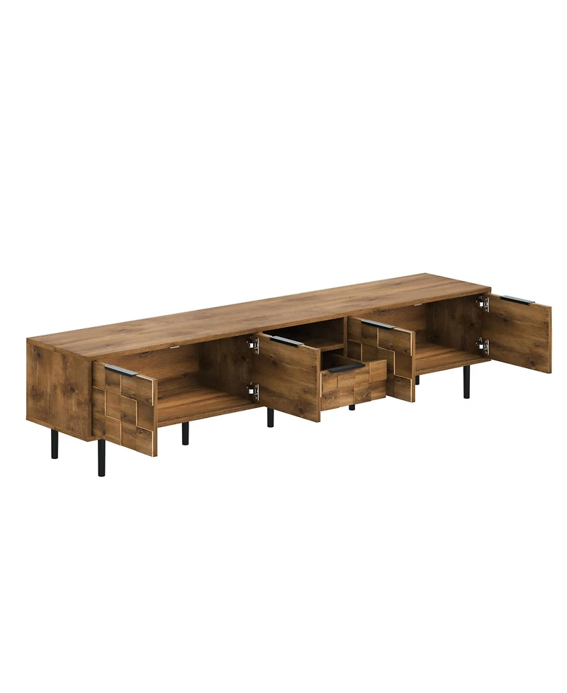 sumyeg 78" Wood Cabinet Tv Stand Consoles with Storage
