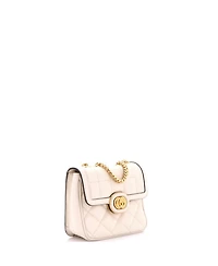Pre-Owned Gucci Mini Deco Chain Flap Bag Mixed Matelasse Leather