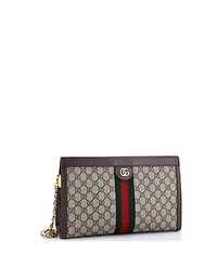 Pre-Owned Gucci Medium Ophidia Chain Shoulder Bag Gg Coated Canvas