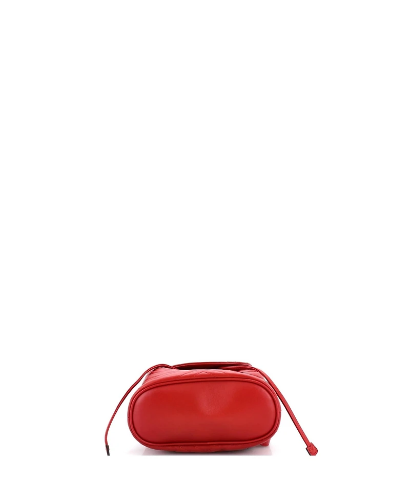 Pre-Owned Gucci Mini Gg Marmont Drawstring Backpack Matelasse Leather