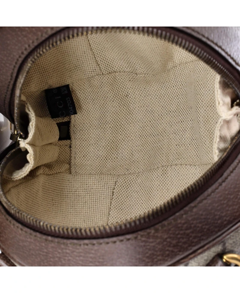 Pre-Owned Gucci Mini Ophidia Basketball Bag Gg Coated Canvas