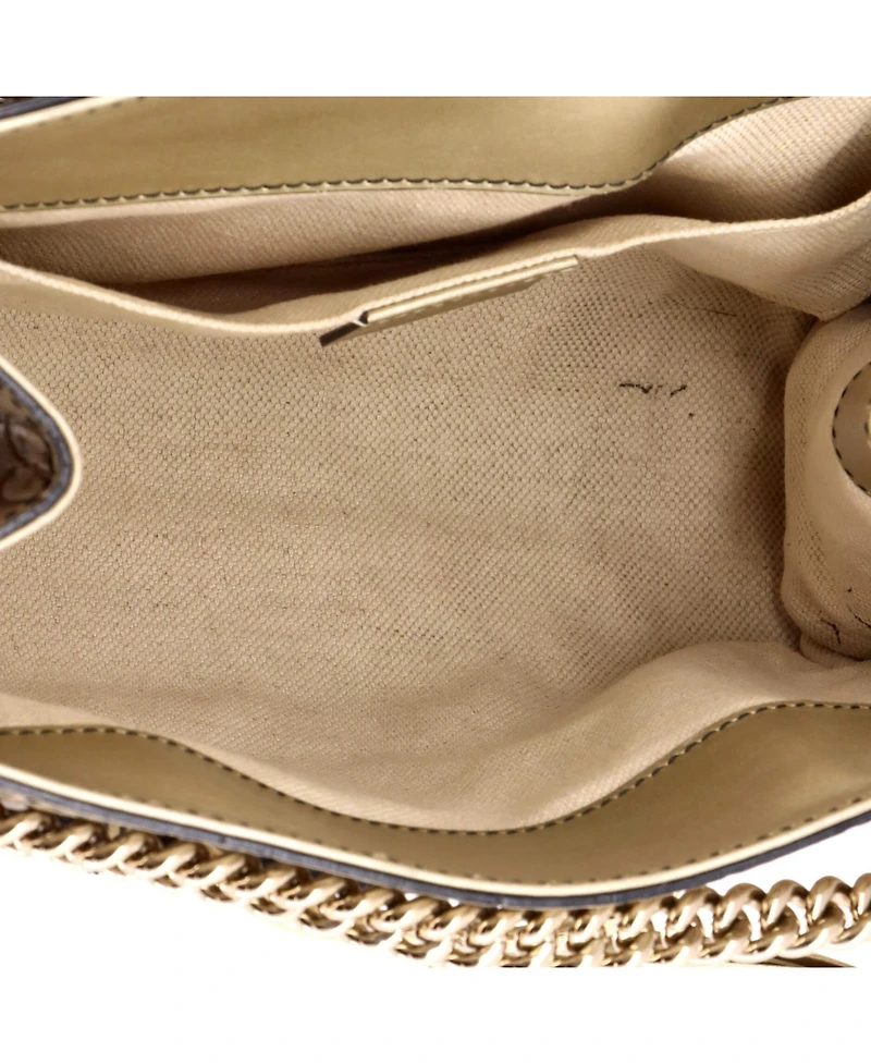 Pre-Owned Gucci Small Emily Chain Flap Shoulder Bag Guccissima Leather