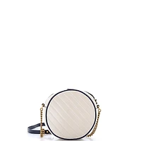 Pre-Owned Gucci Mini Gg Marmont Round Shoulder Bag Diagonal Quilted Leather