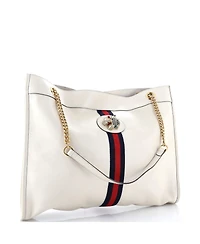 Pre-Owned Gucci Large Rajah Chain Tote Leather