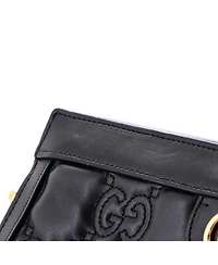 Pre-Owned Gucci Small Gg Shoulder Bag Gg Matelasse Leather