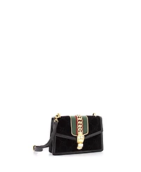 Pre-Owned Gucci Small Sylvie Shoulder Bag Gg Velvet