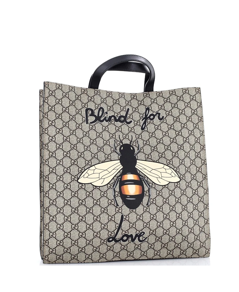 Pre-Owned Gucci Tall Convertible Soft Open Tote Printed Gg Coated Canvas