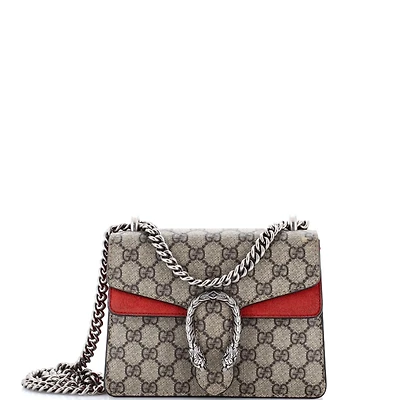 Pre-Owned Gucci Mini Dionysus Bag Gg Coated Canvas