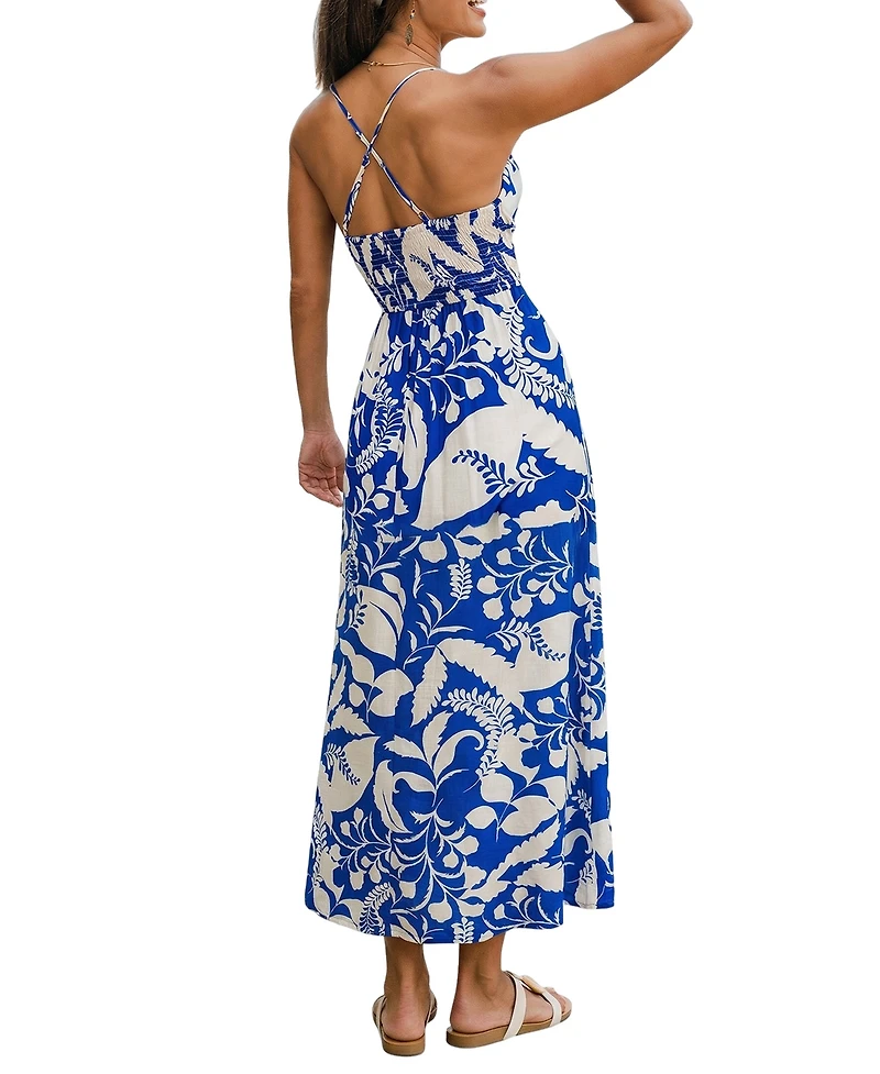 Cupshe Women's Into the Sunset Tropical Maxi Beach Dress