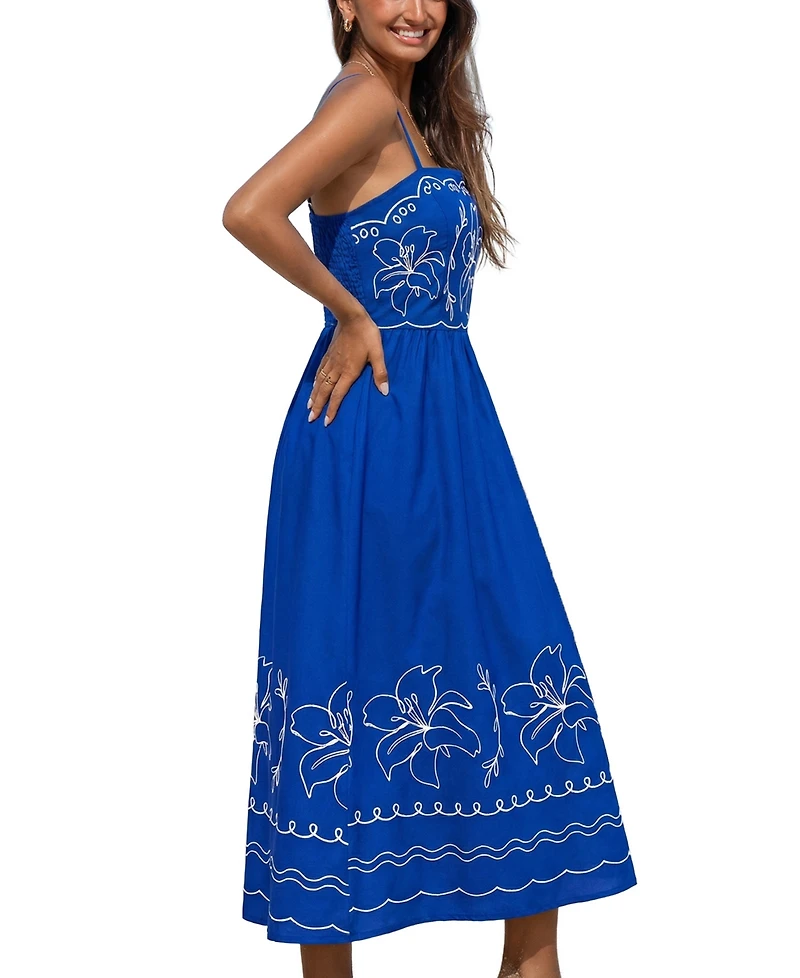 Cupshe Women's Groundbreaking Floral Midi Beach Dress