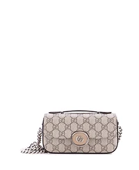 Pre-Owned Gucci Mini Petite Gg Flap Shoulder Bag Gg Coated Canvas
