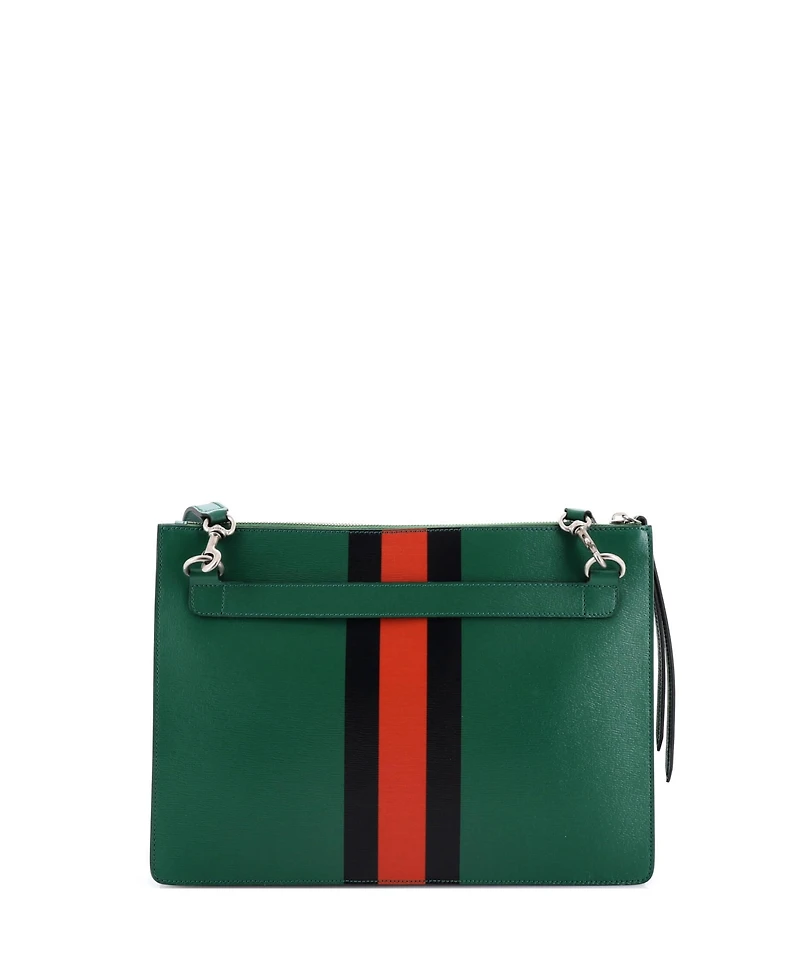 Pre-Owned Gucci Large Messenger Bag Snake Printed Leather