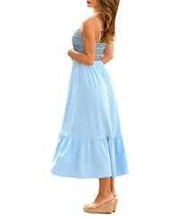 Cupshe Women's Smocked Bodice Cami Midi Beach Dress