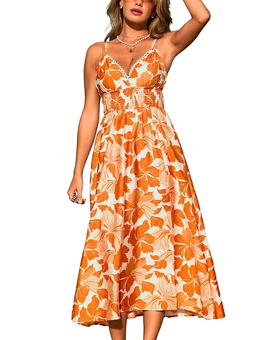 Cupshe Women's Hibiscus Way Tropical Maxi Beach Dress