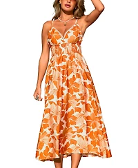 Cupshe Women's Hibiscus Way Tropical Maxi Beach Dress