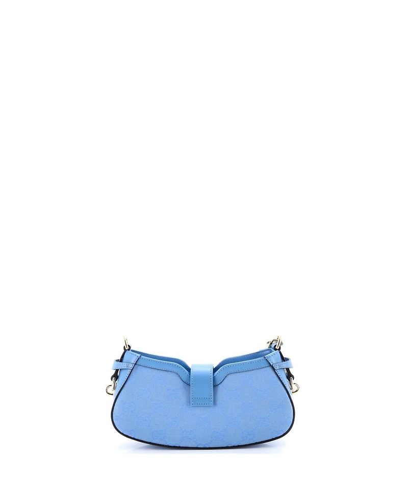 Pre-Owned Gucci Mini Moon Side Shoulder Bag Gg Canvas