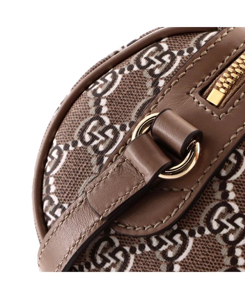 Pre-Owned Gucci Mini Cylindrical Shoulder Bag Gg Shadow Coated Canvas