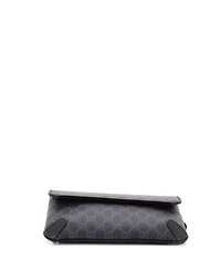 Pre-Owned Gucci Web Flap Belt Bag Gg Coated Canvas